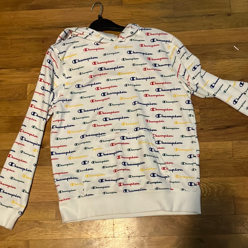 White champion hoodie